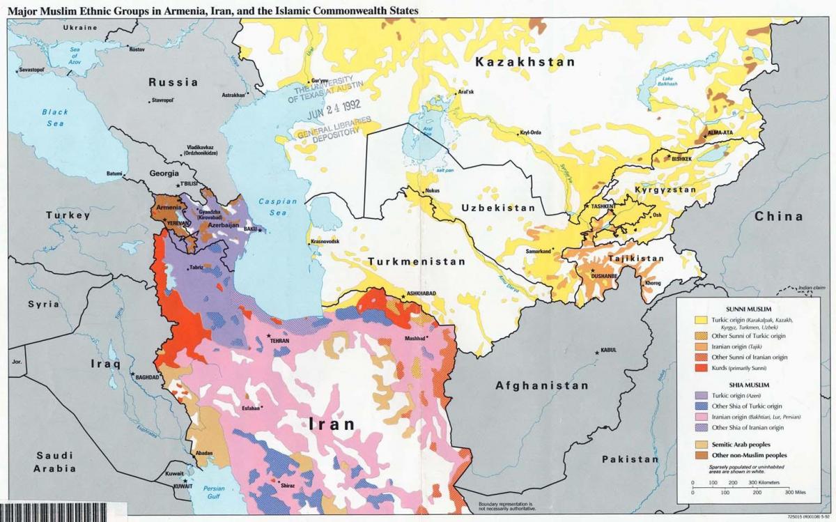 kartes Kazahstānas reliģija