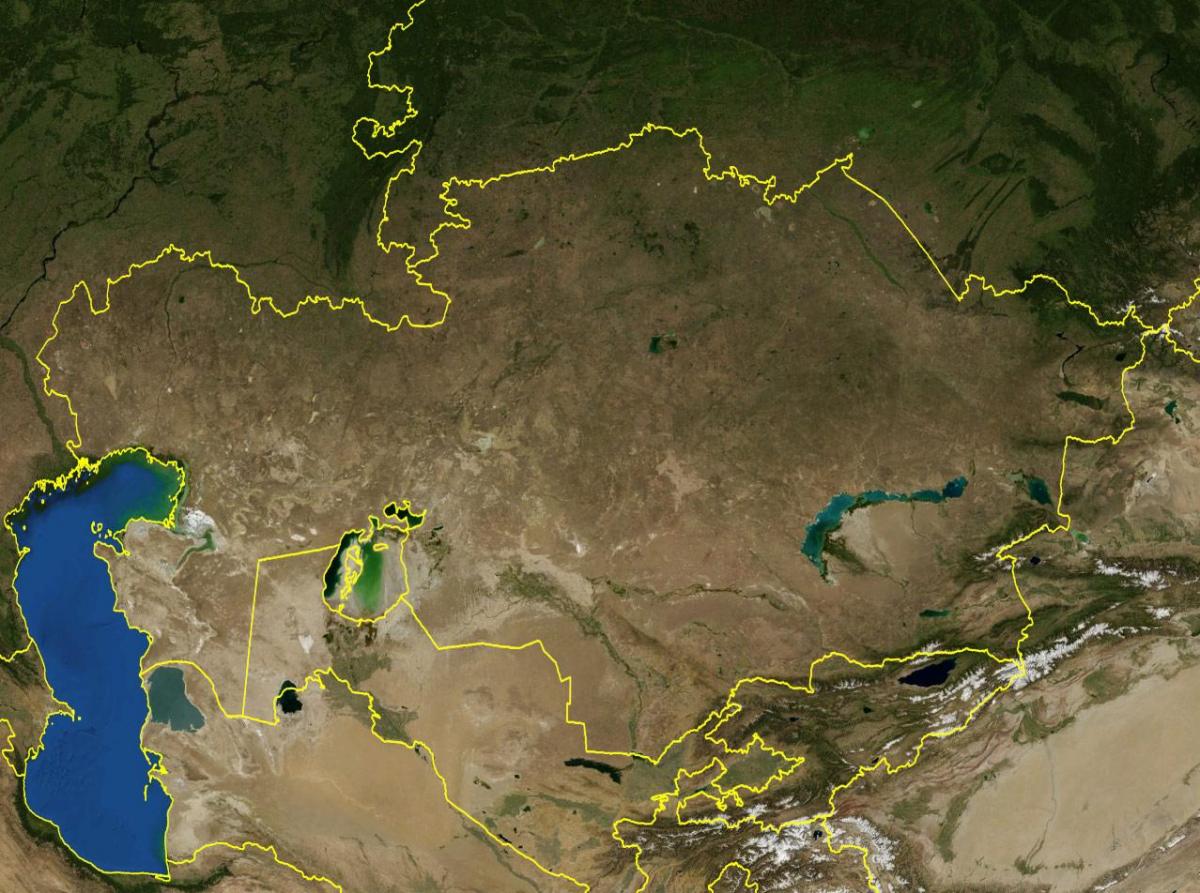 kartes Kazahstānas topogrāfiskās