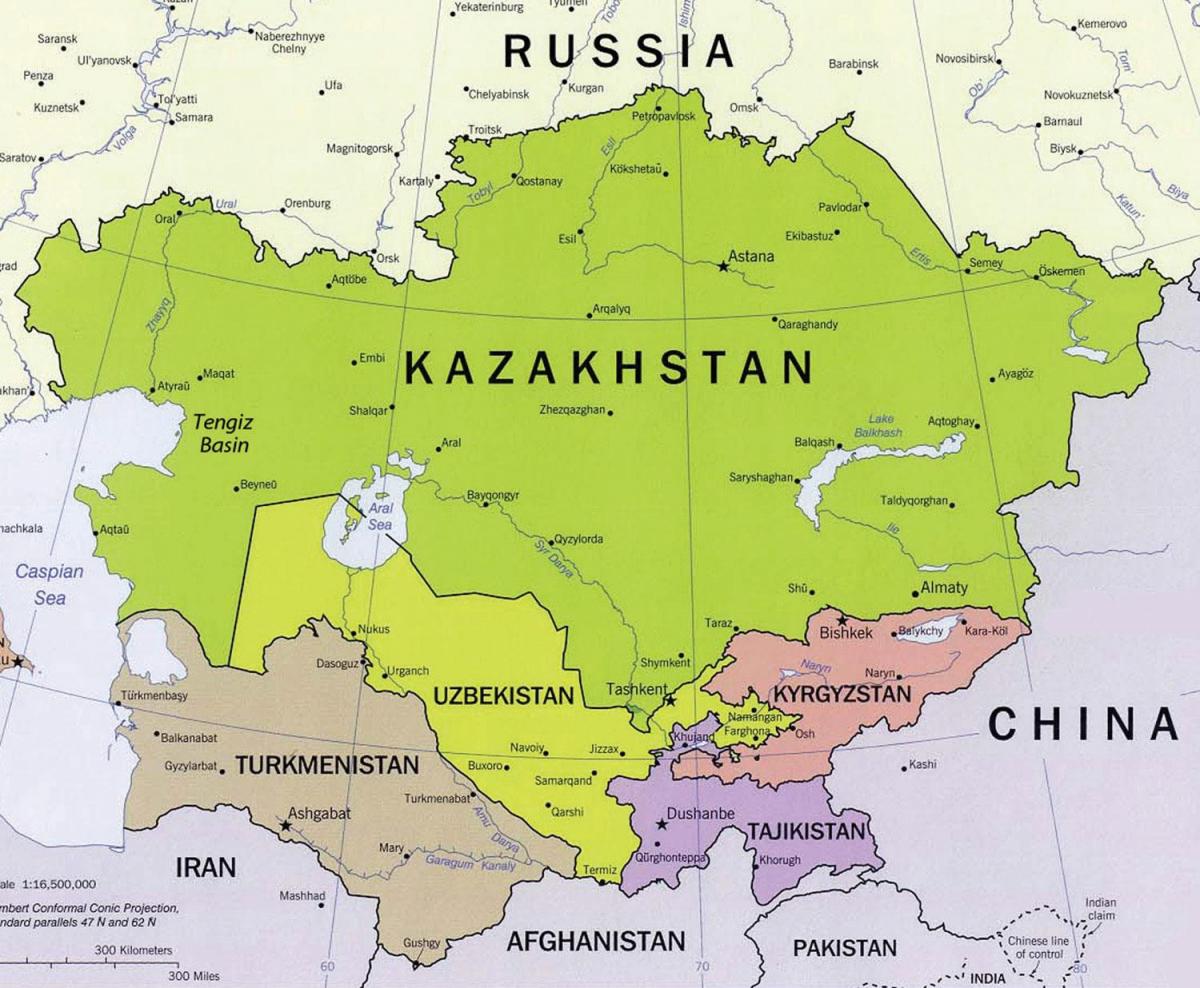 karte tengiz Kazahstāna
