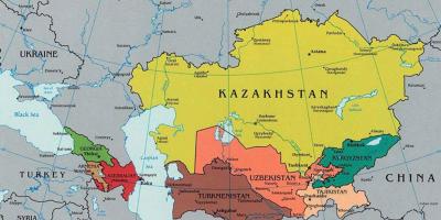 Kartes Kazahstānas apkārtējām valstīm