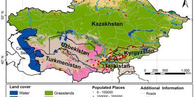 Kartes Kazahstānas klimata
